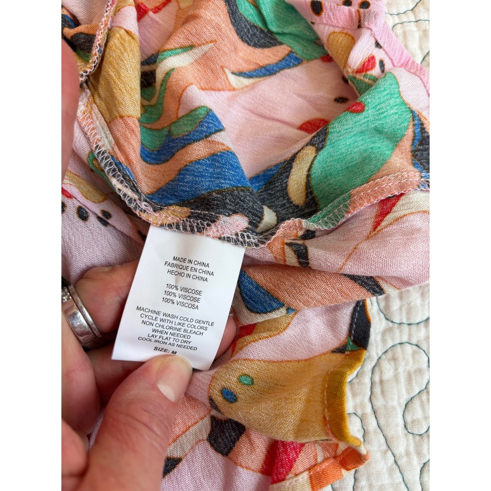 O'Neill Simone Womens Floral Halter Mini Dress Multicolor Tropical Size Medium - Picture 7 of 8